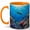 Orange, variant on Coral Reef Coffee Mug, Sea Turtle Tropical Ocean Life Design, 11 oz Ceramic Cup