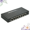 thumbnail image 1 of ethernet switch 1PC 8 Port Full 100MB Network Switchs Desktop Ethernet Switch Fast Network Smart Vlan Switch No Setting Ethernet Splitter for Home with US Plug Black, 1 of 6