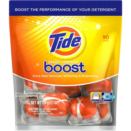 Tide Boost Stain Release In-Wash Booster, 10 Pacs