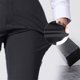thumbnail image 5 of Pantalones de traje de color liso para hombre, de negocios, informales, de moda, largos, para hombre, 5 of 6