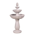 thumbnail image 3 of Alukang 41" Italian Outdoor Water Fountain, 3-Tier Garden Fountains and Waterfall with Pump & Pineapple Finial, Freestanding Resin Waterfall Fountain Feature for Patio,Backyard,Home Decor, Beige, 3 of 10