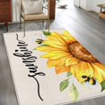 thumbnail image 4 of Rectangle Area Rug 4x6ft,Sunflower Bee Leaves on Linen Washable Carpet Non-Slip Runner Accent Rugs Indoor Floor Mat for Bedroom Living Room Decor,Summer Sunshine Quote, 4 of 9