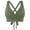 Army Green, variant on Clearance! Hontri Plus Size Swimwear Women Lace up Swimwear Tops Underwire Full Coverage Bikini Top Push up Swim Crop Top Tie Back Bathing Suit Tops