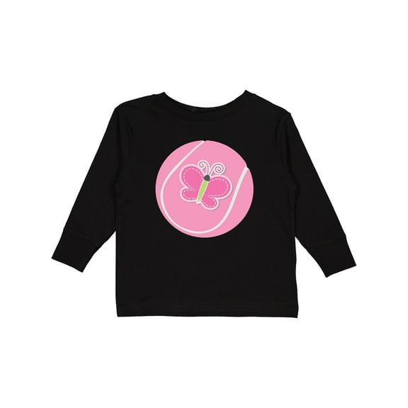 Inktastic Tennis Pink Ball Girls Long Sleeve Toddler T-Shirt