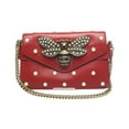 thumbnail image 2 of Pre-Owned Gucci Broadway Pearl Bee Leather Handbag/Shoulder Bag, 2-Way Red, 453778 (Good), 2 of 14