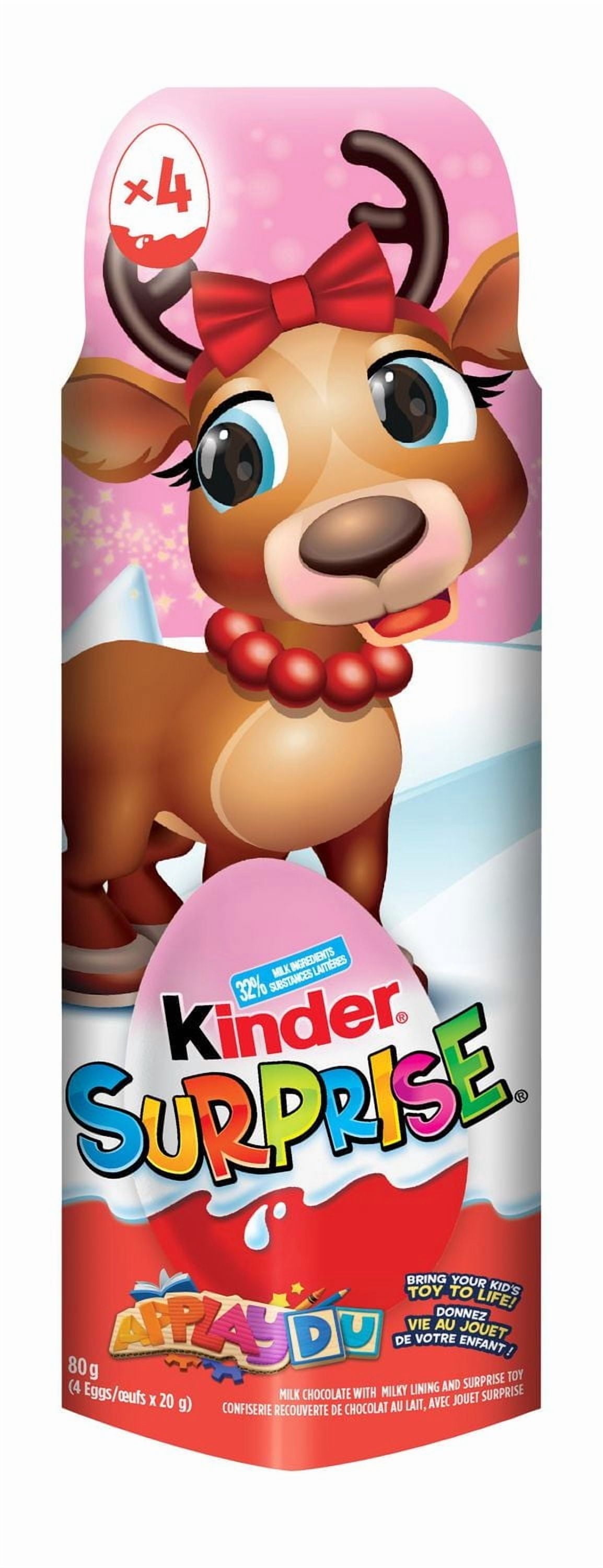 Kinder Surprise Christmas Reindeer, 4 Eggs, 80g
