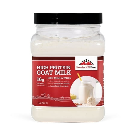 Hoosier Hill Farm High Protein Goat Milk Powder, 1 lb Jar