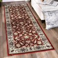 thumbnail image 3 of MDA Home Hollywood Border Traditional Area Rug in Brown/Red - 8'1'' Round, 3 of 10