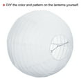 thumbnail image 4 of Uxcell 16 Inch Folding Hanging Wedding Home Party Paper Lanterns White 6 Pack, 4 of 7