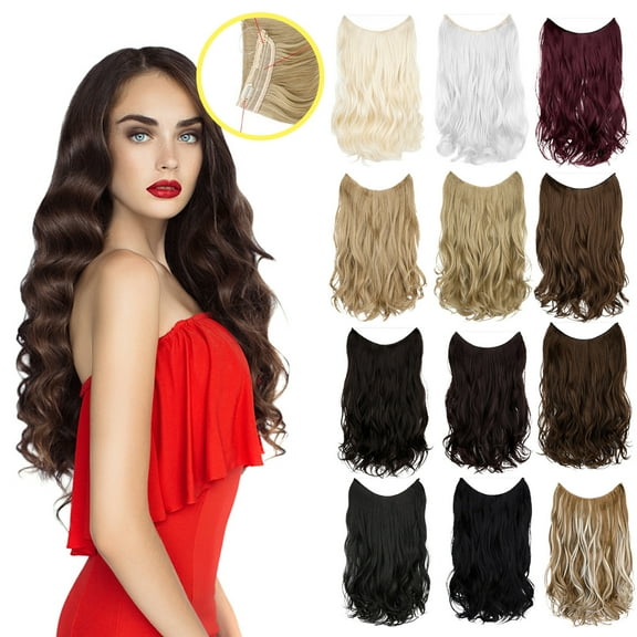 Fashionable Long Curly Wig for Women, Natural OnePCS Curly Hairpiece, High Quality Fishline Hair Extension for Effortless Volume and Style
