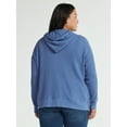 thumbnail image 3 of Terra & Sky Women's Plus Waffle Texture Zip Front Hoodie, Sizes 0X-5X, 3 of 5