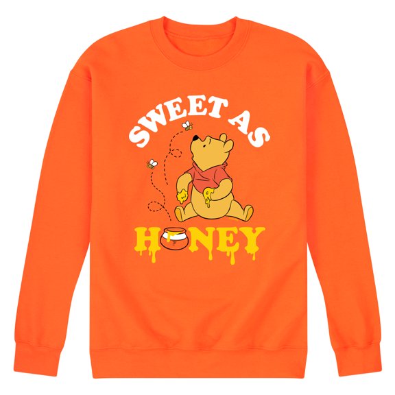 Winnie the Pooh - Enjoying Honey - Sweet as Honey - Men's Crew Neck Fleece Pullover
