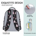 thumbnail image 5 of Unicorn and Heart Black Pattern Backpack for School, Cute School Bag with Adjustable Shoulder Straps and Padded Back, 15.3"x11"x6.7", 5 of 5