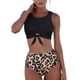 thumbnail image 2 of Traje de baño para mujer, conjunto de Bikini acolchado, camisetas sin mangas con nudo, bragas de cintura alta, traje de baño, ropa de playa, traje de baño, 2 of 4