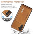 thumbnail image 4 of SaniMore Case for Samsung Galaxy A13 5G 6.5" 2021, Retro PU Leather Case Soft TPU Inner Detachable Magnetic Folding Card Pocket Flip Kickstand Anti-drop Shockproof Protectiive Case, Brown, 4 of 9