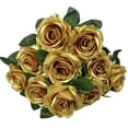 thumbnail image 1 of GOOHOCHY 1 ramo de rosas de seda falsas de 10 cabezas, ramo de rosas de seda para fiestas en el hogar, arreglo floral, 1 of 8