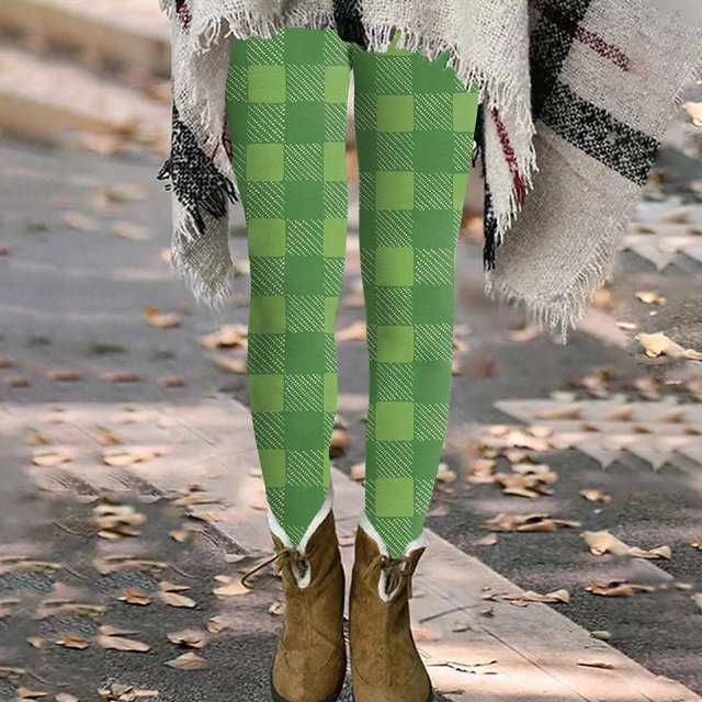 MKLEKYY Ropa deportiva mujer Leggings de moda de San Patricio para mujer Pantalones largos elásticos ajustados con estampado informal