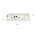 thumbnail image 3 of Elegant Designs 15.5" x 12" Decorative Wood Serving Tray, "Happy New Year", Light Gray, 3 of 7