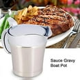thumbnail image 4 of 304 Stainless Steel Double Insulated Gravy Boat 16 oz with Hinged Lid,Sauce Jug and Steak Sauce Pot Double Walled Insulated Thermal (16 oz/450ml), 4 of 6