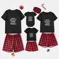 thumbnail image 1 of Pijamas familiares a juego de Navidad, Antler, Feliz Navidad, Ya, Animal sucio, negro, corto, conjunto, 1 of 3
