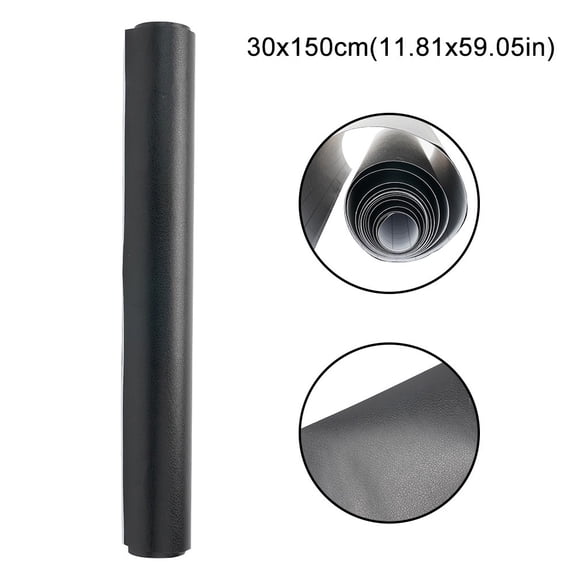 30cm*150cm Leather Texture Car Vinyl Wrap Sticker Inner Decal Film Black