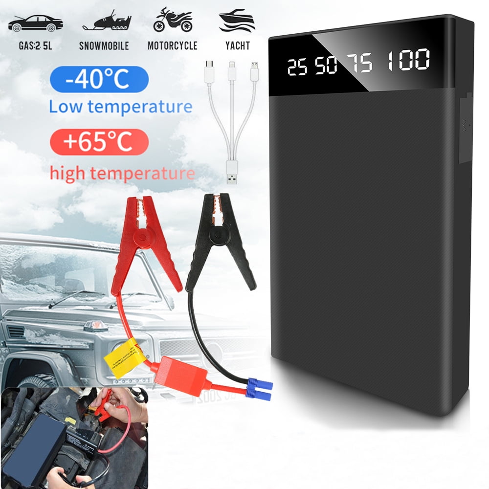 Up to 4.0L Gas/ 2.5L Diesel Engine ,12V Portable Power Pack Auto Battery with 3.0 USB Charge Port and Built-in LED Light NoOne 800A Peak 8000mah Car Jump Starter 