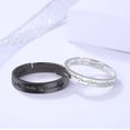thumbnail image 2 of Couple Rings Cartoon Constellation Engraved Alloy Rings Black and White Wedding Bands Individually Packed Gift, 2 of 4