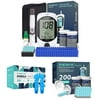 TD-4116 Blood Glucose Monitor Kit, 300 Glucometer Strips, 400 Lancets, 1 Blood Sugar Monitor, 1 Lancing Device, Diabetes Testing Kit, Coding-free Meter, Large Display