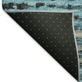 thumbnail image 3 of Addison Rugs Mayfield Washable Transitional Broken Stripes Peacock Rectangle Rug, 2'6" x 3'10", 3 of 6