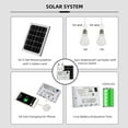 thumbnail image 4 of Portable Solar Lighting System Waterproof 5.5W Solar Panel 1W & 2W LED Bulbs 5000mAh Controller with Phone Charging Port Compatible with Android/ iOS/ Type-C Outdoor Bulb Lamps for Shed Pati, 4 of 7