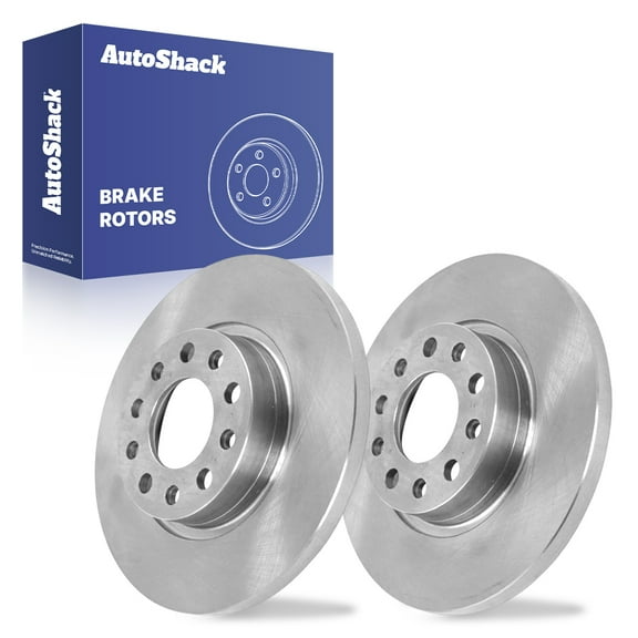AutoShack Rear Solid Brake Rotors 2-PC Set Replacement for 2014-2021 Jeep Cherokee 2015-2017 Chrysler 200 10.94" (278 mm)