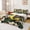 Olive Green C, variant on Feelyou Camouflage Letter M Queen Sheets for Boys, Rustic Camo Cabin Queen Sheet Sets, Green Gold, 4 Pieces, 1 Flat Sheet, 1 Fitted Sheet and 2 Pillowcases