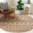 thumbnail image 2 of SAFAVIEH Natural Fiber Mia Geometric Area Rug, Blue/Natural, 6' x 6' Round, 2 of 8
