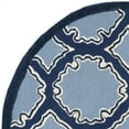 thumbnail image 5 of SAFAVIEH Bella Kaitlyn Geometric Circles Wool Area Rug, Navy/Blue, 5' x 5' Round, 5 of 6