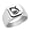 Silver, variant on Shark Stainless Steel Signet Ring
