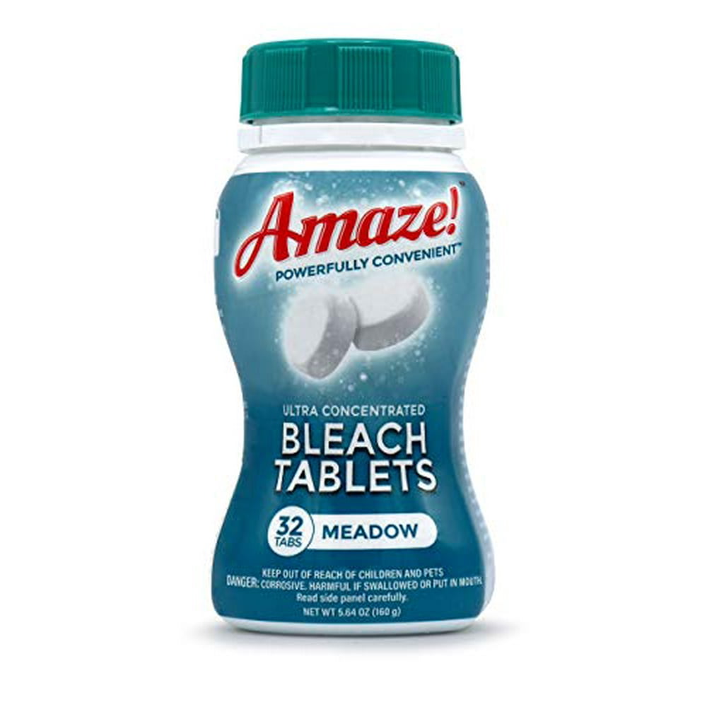 AMAZE! Ultra Concentrated Bleach Tablets for Laundry and Home Cleaning