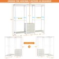 thumbnail image 3 of Aheaplus Garment Rack Heavy Duty Clothes Rack for Hanging Clothes,Clothing Racks with Drawers, Wood Stoarge Shelf Freestanding Closet Wardrobe, Corner L Shaped Closet System Organizers, White Oak, 3 of 14