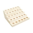 thumbnail image 3 of Estante de almacenamiento de aceites esenciales de madera Organizador de almacenamiento de aceites esenciales de mesa para 5 capas 6 agujeros, 3 of 9