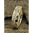 thumbnail image 4 of Forever Jewels 2Ct Round Moissanite Mens Wedding Ring 14K Yellow Gold Plated, 4 of 4