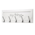 thumbnail image 5 of American Art Decor Addie Joy My Things Coat and Key Holder Wall Hanging Organizer Plaque with Hooks - White Wash, 5 of 7