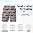 thumbnail image 6 of Picia Dachshund Dog Heart pattern Mens Swim Trunks with Compression Liner Stretch Beach Shorts Quick Dry with Zipper Pockets No-Chafing Board Shorts-Small, 6 of 9