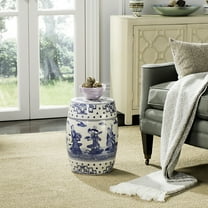 Safavieh Ocean Jewel Chinoiserie Garden Stool, Blue