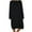 Black, variant on Up to 65% Off Long Sleeves Dresses, Women's Casual Solid Color Long Sleeved Round Neck Dress Black, 5XL