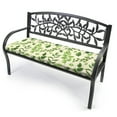 thumbnail image 2 of Jordan Manufacturing 48" x 19.5" Natik Aloe Green Leaves Rectangular Outdoor Settee Swing Bench Cushion with Ties, 2 of 10