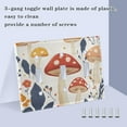 thumbnail image 3 of Yayeee Toggle Light Switch Wall Plate 2-Gang 4.56"x4.48" Decorative Outlet Cover, White Mushroom, 3 of 7