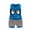 Blue, variant on Odeerbi Infant Two-piece Set Toddler Boys Girls Stripe Outfits Tank Tops Baby Clothes Kids Cartoon Patterns Sleeveless Vest Shorts Set Blue