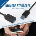 thumbnail image 4 of Sabrent 22AWG USB 3.0 Extension Cable - A-Male to A-Female [Black] 3 Feet (CB-3030), 4 of 7