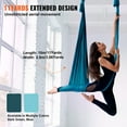thumbnail image 4 of VEVOR Aerial Silk & Yoga Swing, 11 Yards, Aerial Yoga Hammock Kit with 100gsm Nylon Fabric, Full Rigging Hardware & Easy Set-up Guide, Antigravity Flying for All Levels Fitness Bodybuilding, Green, 4 of 9