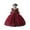 Wine, variant on LWavelet Baby Girl Lace Tulle Dress with Bow Headband Elegant Sleeveless Party Gown for Infant Toddler Outfit