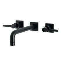 Kingston Brass KS6020DL Concord Two-Handle Wall Mount Roman Tub Faucet, Matte Black